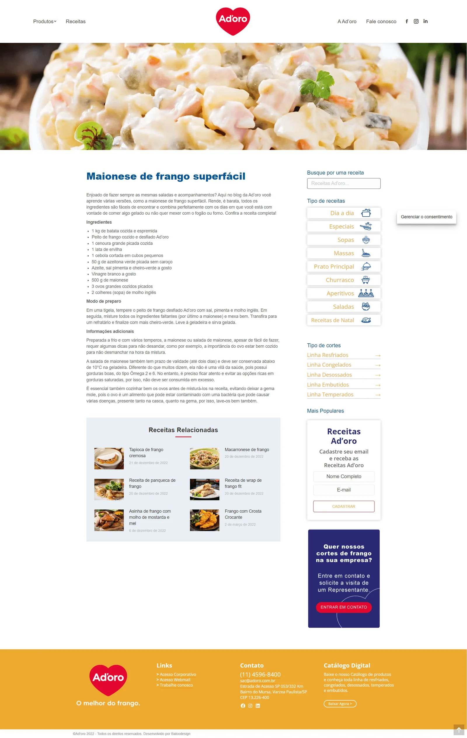 Criação de site Ad’oro