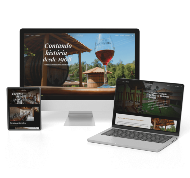 Site institucional Vinícola Castanho
