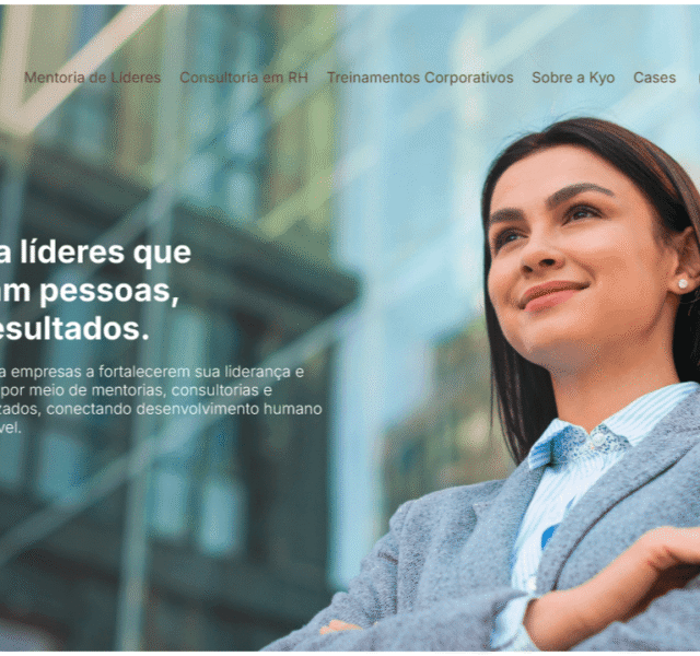 seção do site institucional da KYO Consultoria